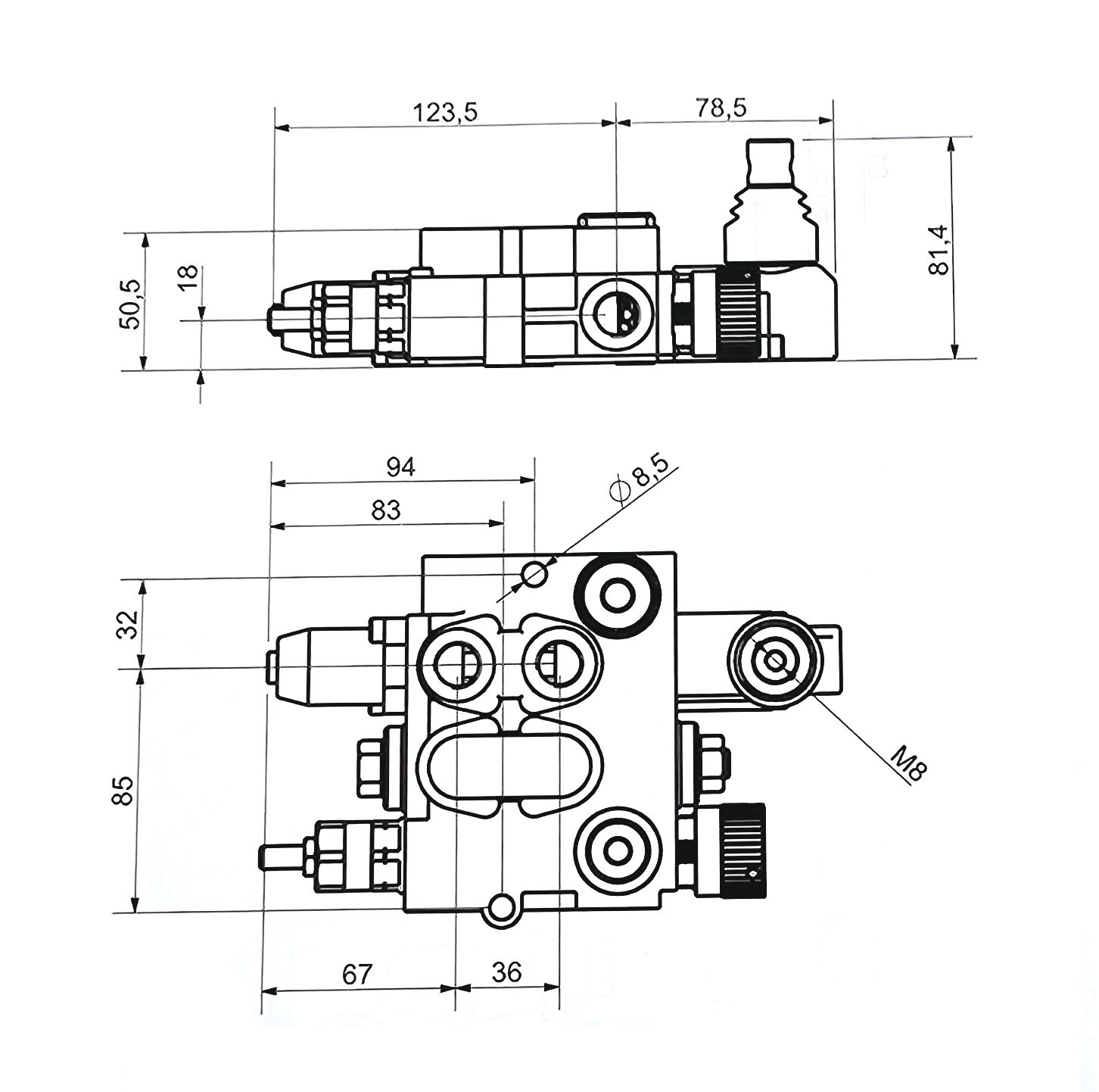 hafo-hydraulikkomponenten-steuerventil-12v-45-liter-elektrisch image 4