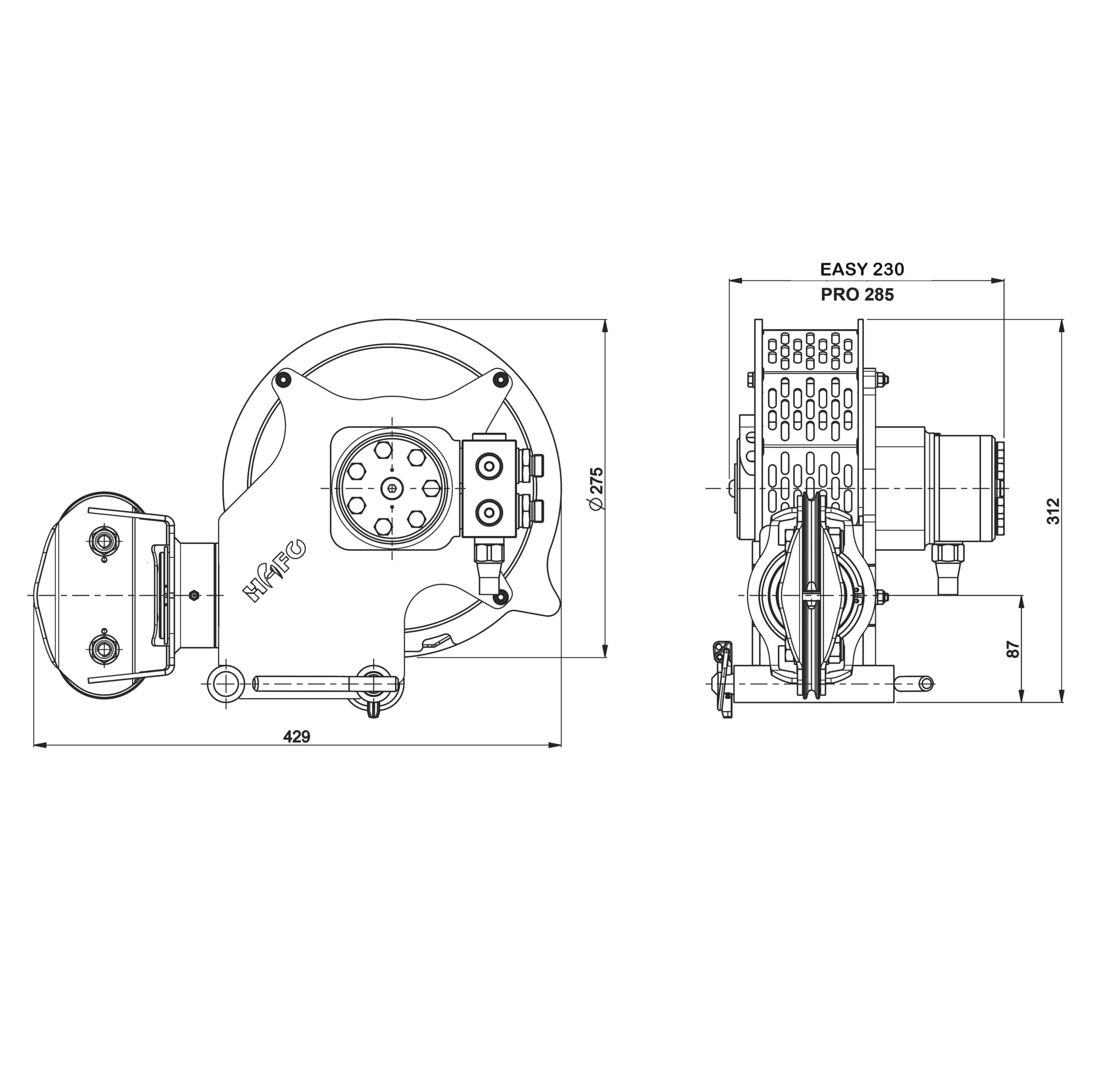 hafo-sapi-winde-easy-komplettset-850-kg-50-m-seil image 2